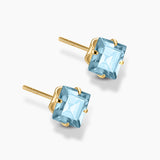 Square Cut Stud Earrings